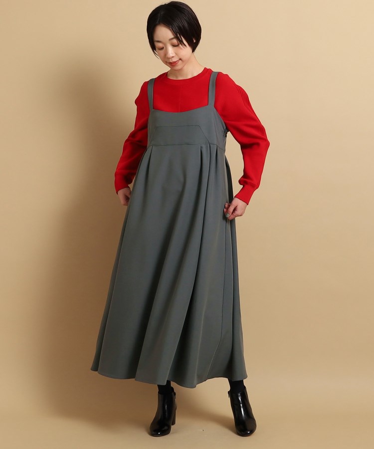 【todayful】Piping Stripe Gown チャコールグレー36
