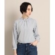 デッサン(レディース)(Dessin(Ladies))の【洗える】フリルネックブラウス＜XS～L＞ サックス(090)