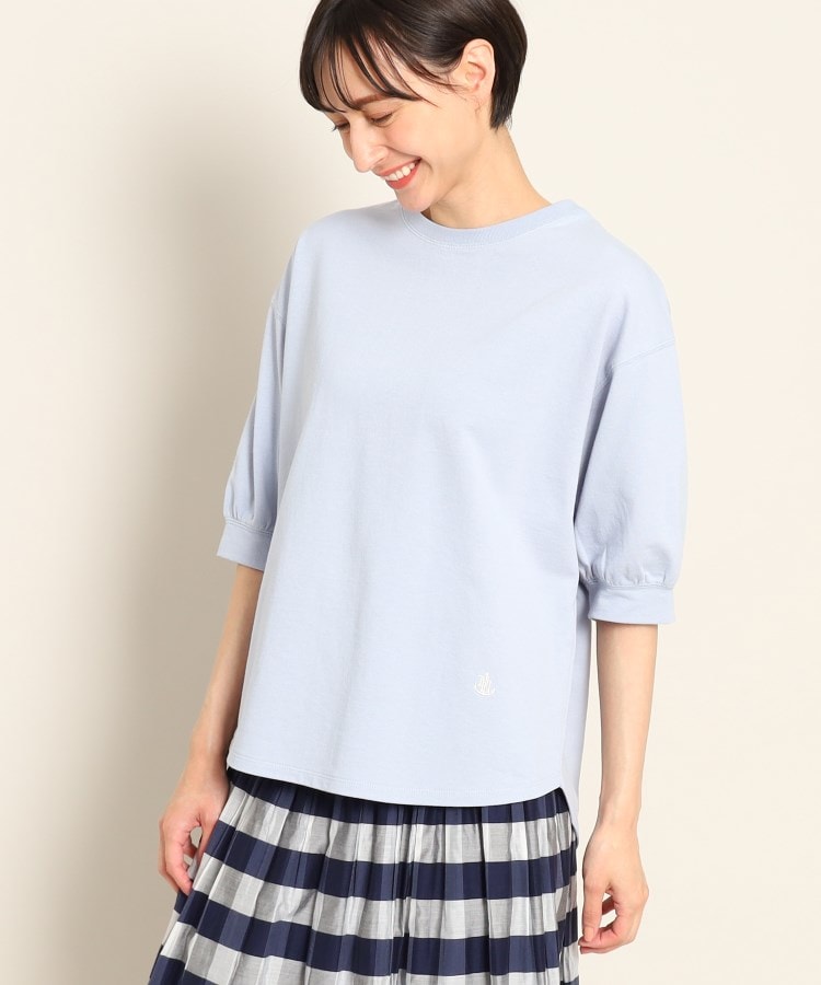 デッサン(レディース)(Dessin(Ladies))の【洗える】360度可愛いコットン5分袖カットソー＜XS～L＞ サックス(090)