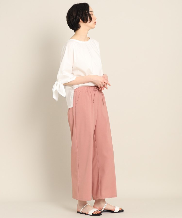 ウエストゴム・洗える】ドロストリラックスパンツ<XS~L>(6~9分丈