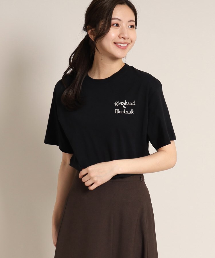 デッサン(レディース)(Dessin(Ladies))の【洗える】ロゴプリントTシャツ<XS~L> ブラック(019)