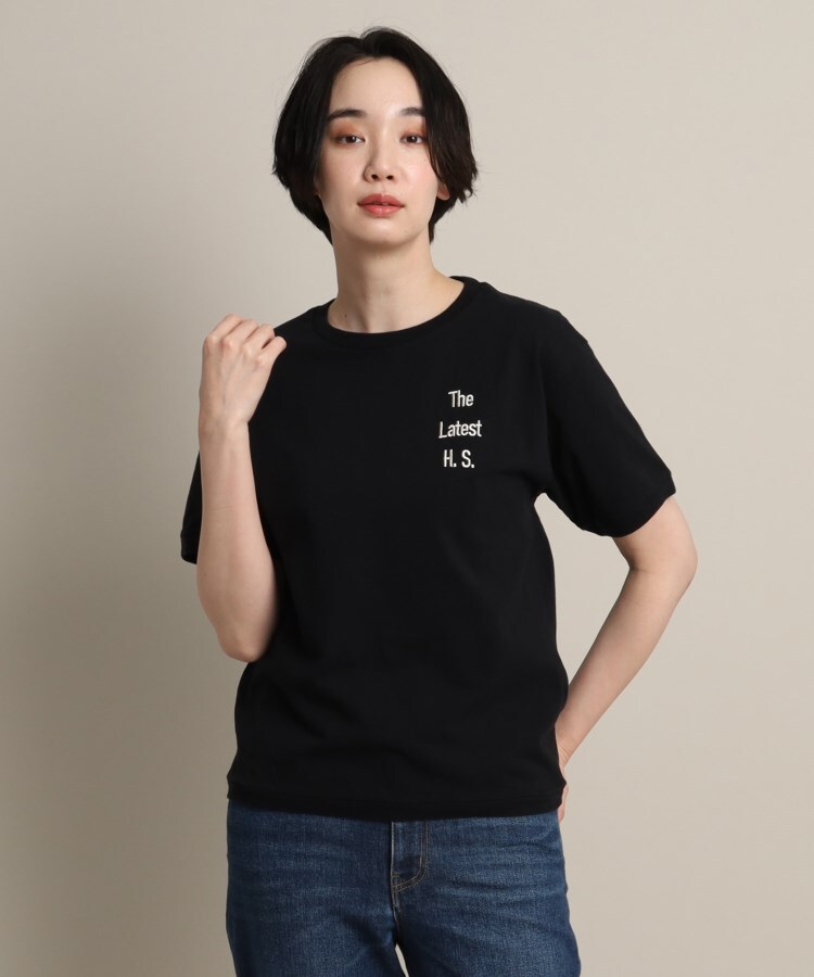 デッサン(レディース)(Dessin(Ladies))の【洗える】リブ入り刺繍Tシャツ9