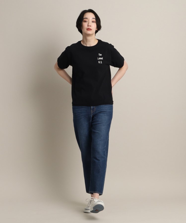 デッサン(レディース)(Dessin(Ladies))の【洗える】リブ入り刺繍Tシャツ11