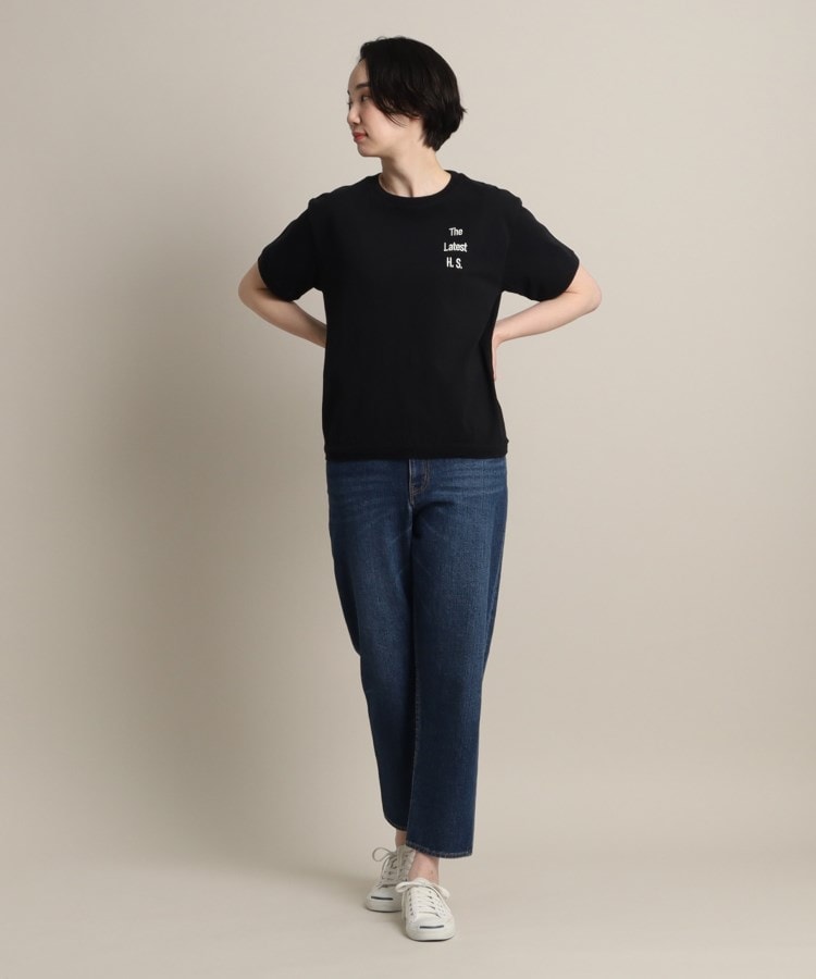 デッサン(レディース)(Dessin(Ladies))の【洗える】リブ入り刺繍Tシャツ12