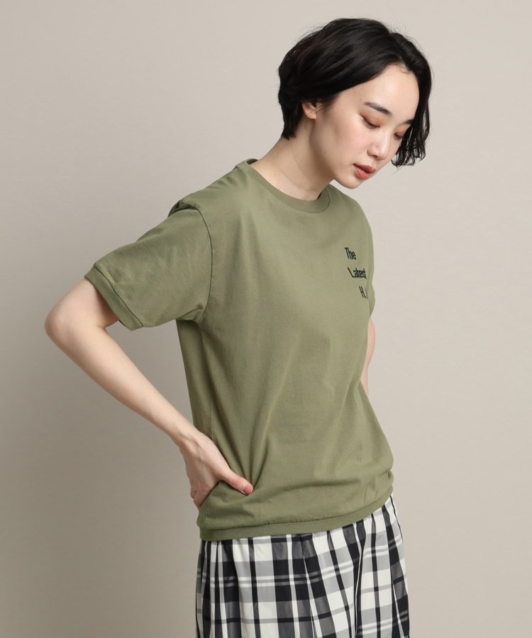 デッサン(レディース)(Dessin(Ladies))の【洗える】リブ入り刺繍Tシャツ23