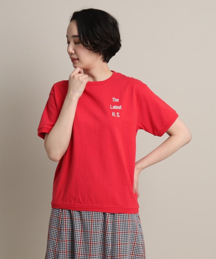 デッサン(レディース)(Dessin(Ladies))の【洗える】リブ入り刺繍Tシャツ30