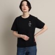 デッサン(レディース)(Dessin(Ladies))の【洗える】リブ入り刺繍Tシャツ ブラック(019)