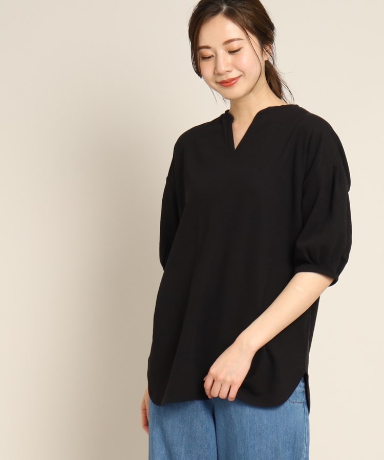 デッサン(レディース)(Dessin(Ladies))の【洗える】キーネックパフスリーブカットソー<XS~L>3