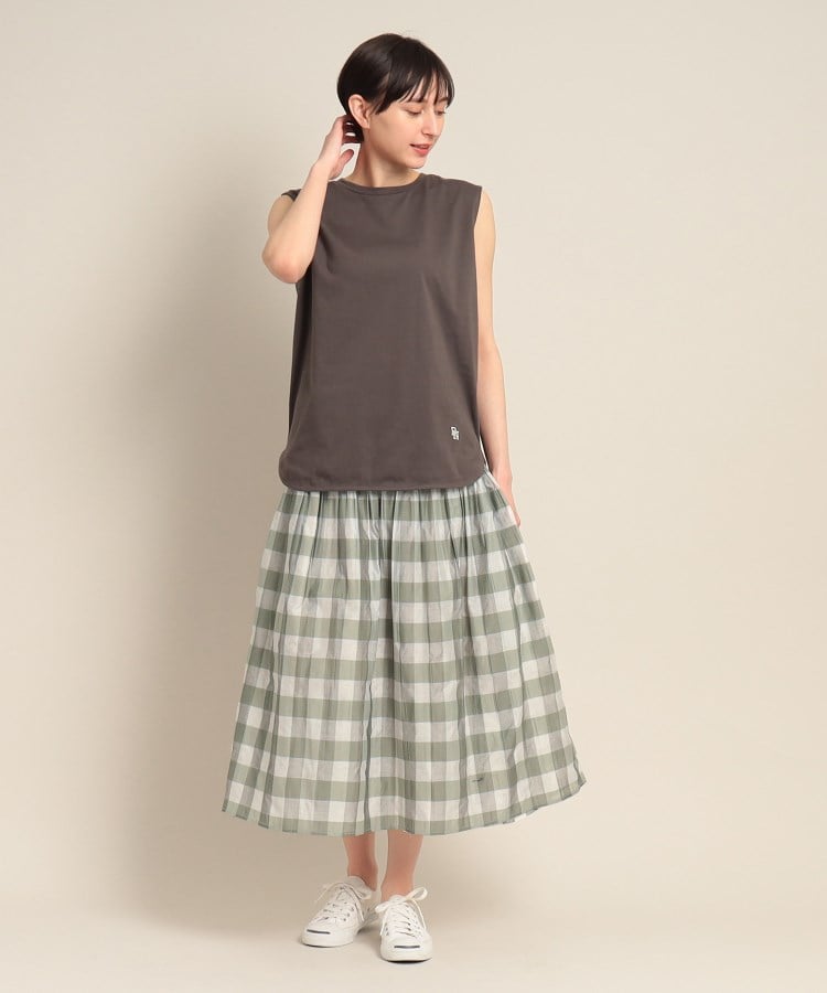 アンドエルシー \u0026ellecy ウエストゴム 蒔絵スカート 極美品 アート 和柄日本製です