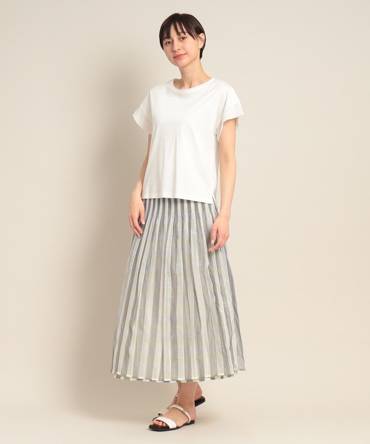 アンドエルシー \u0026ellecy ウエストゴム 蒔絵スカート 極美品 アート 和柄日本製です