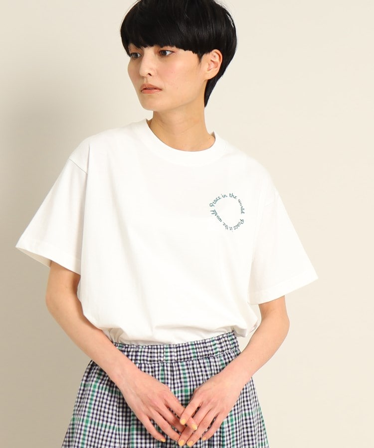 デッサン(レディース)(Dessin(Ladies))の【WORLD for the World】グラフィックTシャツ アイボリー(004)