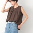 デッサン(レディース)(Dessin(Ladies))のフロントタックノースリーブブラウス ブラウン(044)