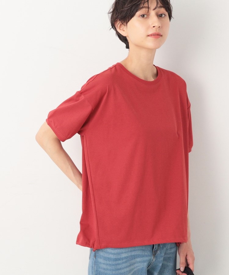 デッサン(レディース)(Dessin(Ladies))の新色追加【洗える・二の腕カバー】ドローコードカットソー（XS～L） レッド(062)