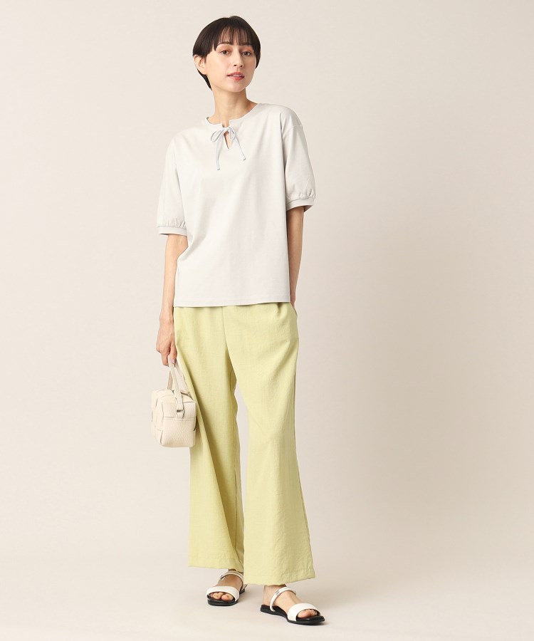 デッサン(レディース)(Dessin(Ladies))の【洗える】シフォンリボン付きカットソージャージ7
