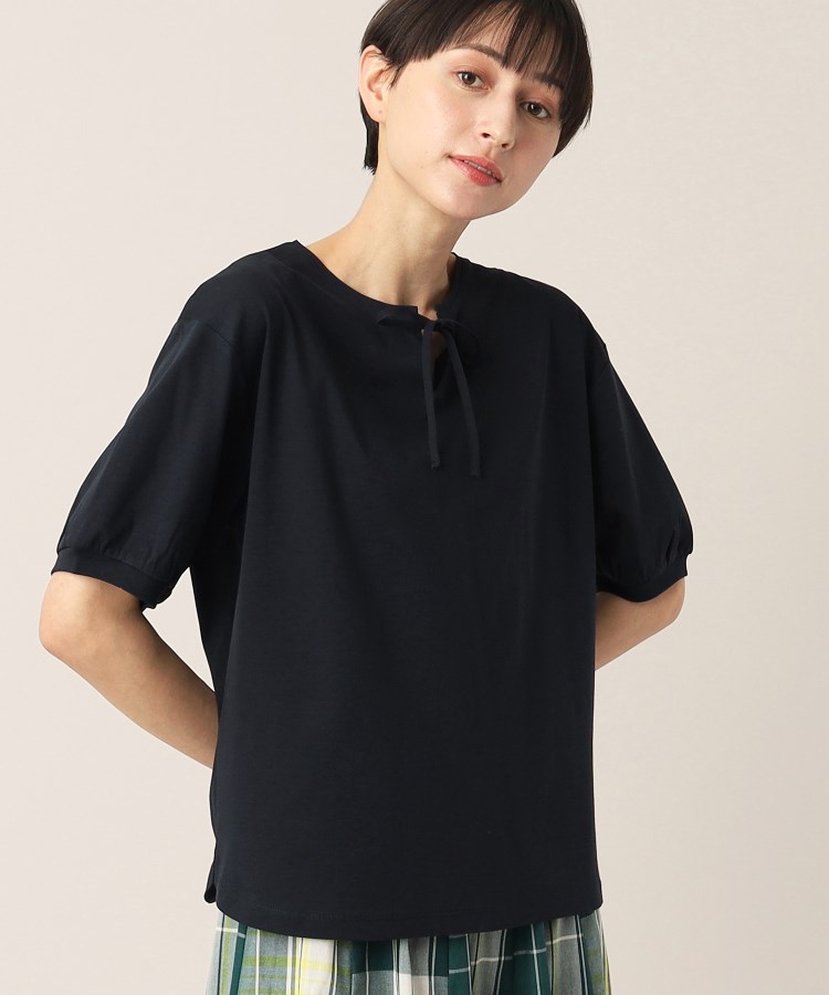 デッサン(レディース)(Dessin(Ladies))の【洗える】シフォンリボン付きカットソージャージ9