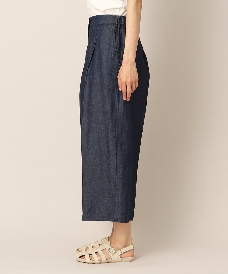 デッサン(レディース)(Dessin(Ladies))のリネンブレンドデニムクロップド丈パンツ（S～L）10