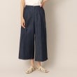 デッサン(レディース)(Dessin(Ladies))のリネンブレンドデニムクロップド丈パンツ（S～L） ネイビー(094)