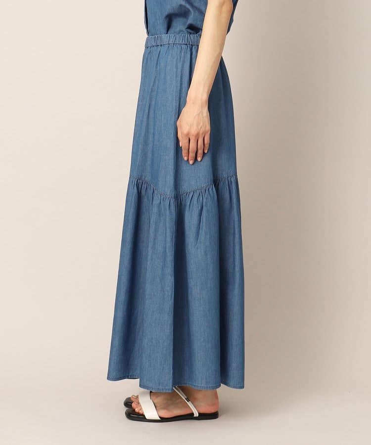 デッサン(レディース)(Dessin(Ladies))の綿麻デニムイレギュラーティアードスカート9