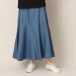 デッサン(レディース)(Dessin(Ladies))の綿麻デニム切替スカート ブルー(092)