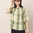 デッサン(レディース)(Dessin(Ladies))の【洗える】ランタンスリーブラメチェックブラウス1