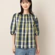 デッサン(レディース)(Dessin(Ladies))の【洗える】ランタンスリーブラメチェックブラウス5