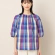 デッサン(レディース)(Dessin(Ladies))の【洗える】ランタンスリーブラメチェックブラウス13