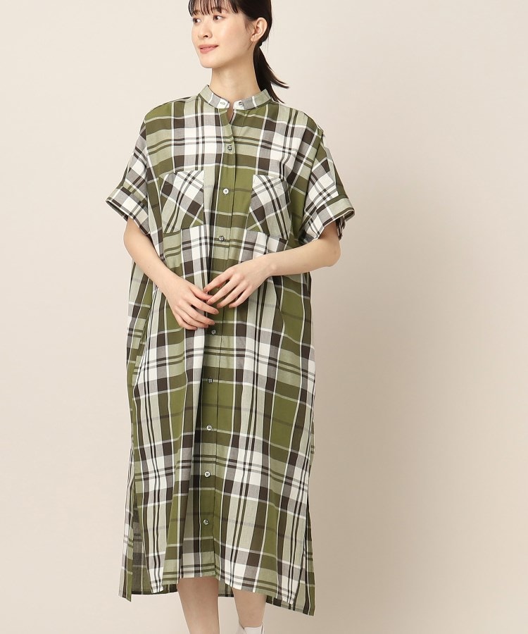 デッサン(レディース)(Dessin(Ladies))のアソート柄ロングシャツワンピース2