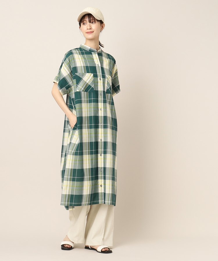 デッサン(レディース)(Dessin(Ladies))のアソート柄ロングシャツワンピース7