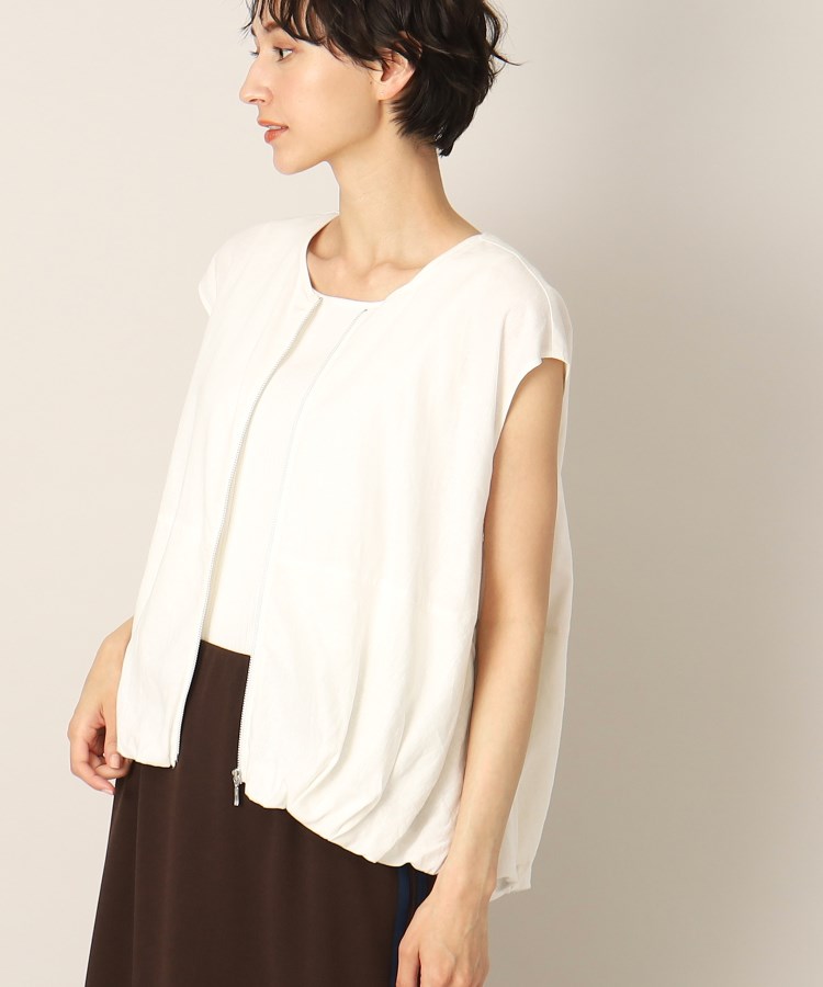 デッサン(レディース)(Dessin(Ladies))の【洗える】フレンチスリーブジップアップブルゾン7