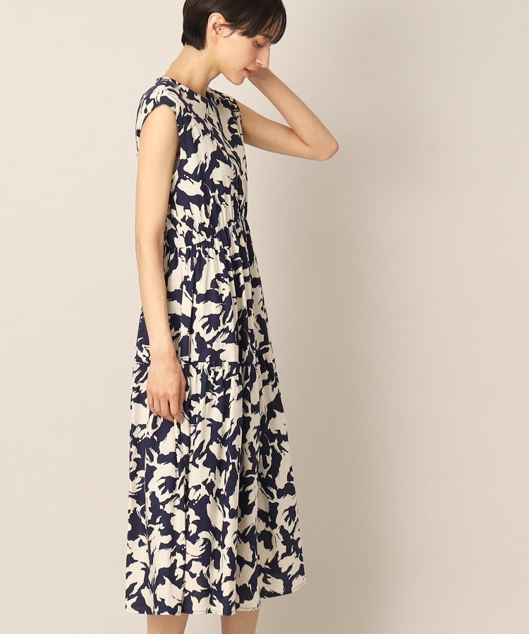 デッサン(レディース)(Dessin(Ladies))のプリントティアードワンピース1