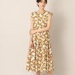 デッサン(レディース)(Dessin(Ladies))のプリントティアードワンピース キャメルブラウン(141)