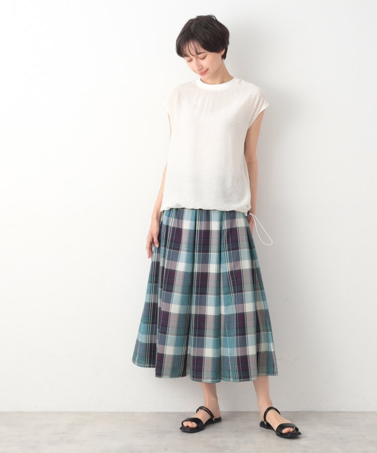 デッサン(レディース)(Dessin(Ladies))の【洗える】ドローコード付きリブ襟ブラウス（XS～L）2