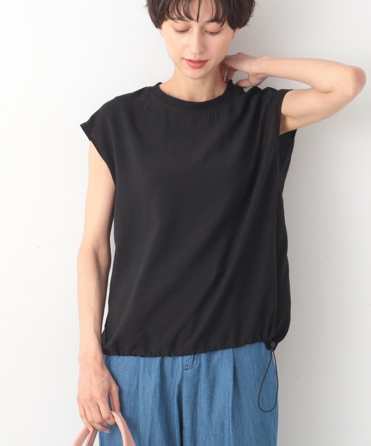 デッサン(レディース)(Dessin(Ladies))の【洗える】ドローコード付きリブ襟ブラウス（XS～L）5