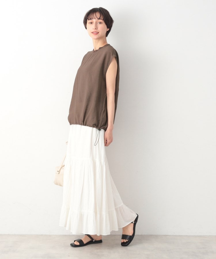 デッサン(レディース)(Dessin(Ladies))の【洗える】ドローコード付きリブ襟ブラウス（XS～L）11