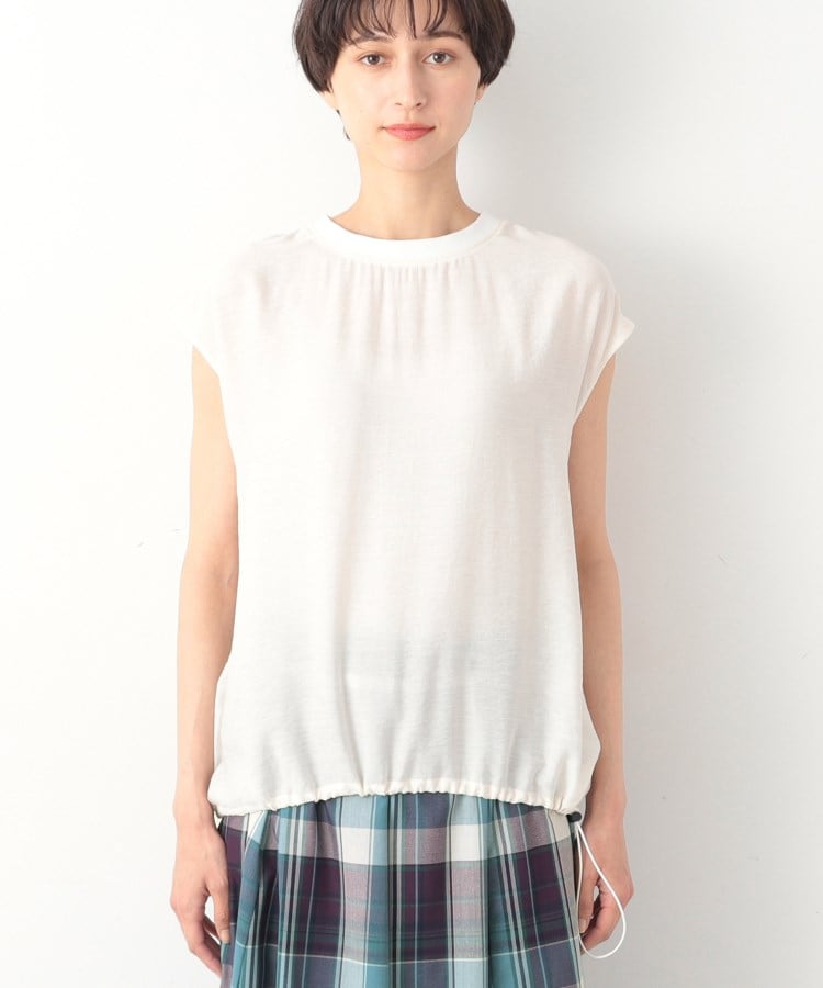 デッサン(レディース)(Dessin(Ladies))の【洗える】ドローコード付きリブ襟ブラウス（XS～L）21