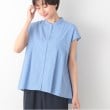デッサン(レディース)(Dessin(Ladies))の【洗える】パール調ボタンテントラインブラウス ブルー(092)