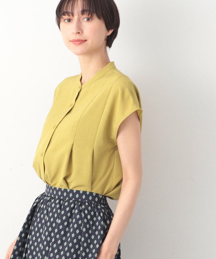 デッサン(レディース)(Dessin(Ladies))の【洗える】テントラインフレンチスリーブブラウス（XS～L）1