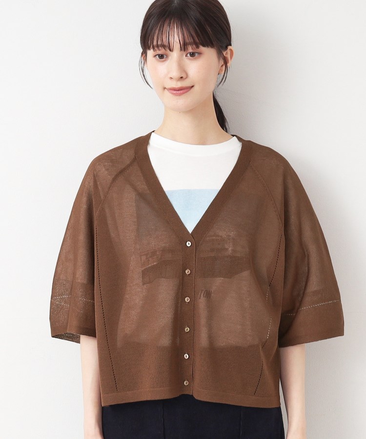 デッサン(レディース)(Dessin(Ladies))の【洗える】ランタンスリーブカーディガン13