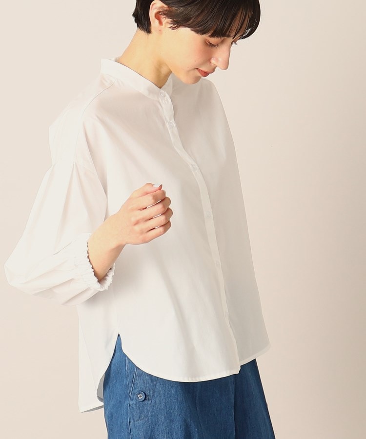 デッサン(レディース)(Dessin(Ladies))の【洗える】バンドカラーシャツ（S～L）2