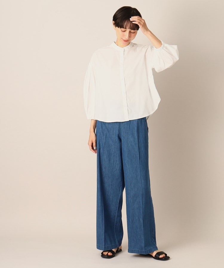 デッサン(レディース)(Dessin(Ladies))の【洗える】バンドカラーシャツ（S～L）3