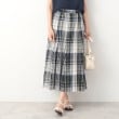 デッサン(レディース)(Dessin(Ladies))の【洗える・ウエストゴム】映えチェック/ストライプスカート（XS～L） ブルー(293)
