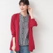 デッサン(レディース)(Dessin(Ladies))の【洗える】ボタンレスカーディガン レッド(063)