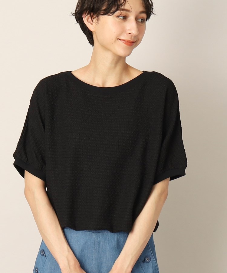 デッサン(レディース)(Dessin(Ladies))の【洗える】フクレジャカードプルオーバー ブラック(019)
