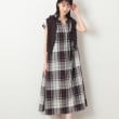 デッサン(レディース)(Dessin(Ladies))の【洗える】チェック柄フレンチスリーブワンピース5