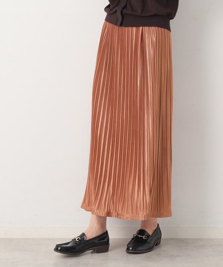 デッサン(レディース)(Dessin(Ladies))の【ウエストゴム・洗える】サテンプリーツスカート5