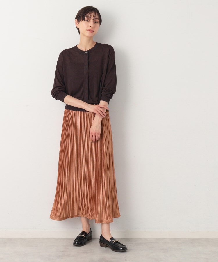 デッサン(レディース)(Dessin(Ladies))の【ウエストゴム・洗える】サテンプリーツスカート6