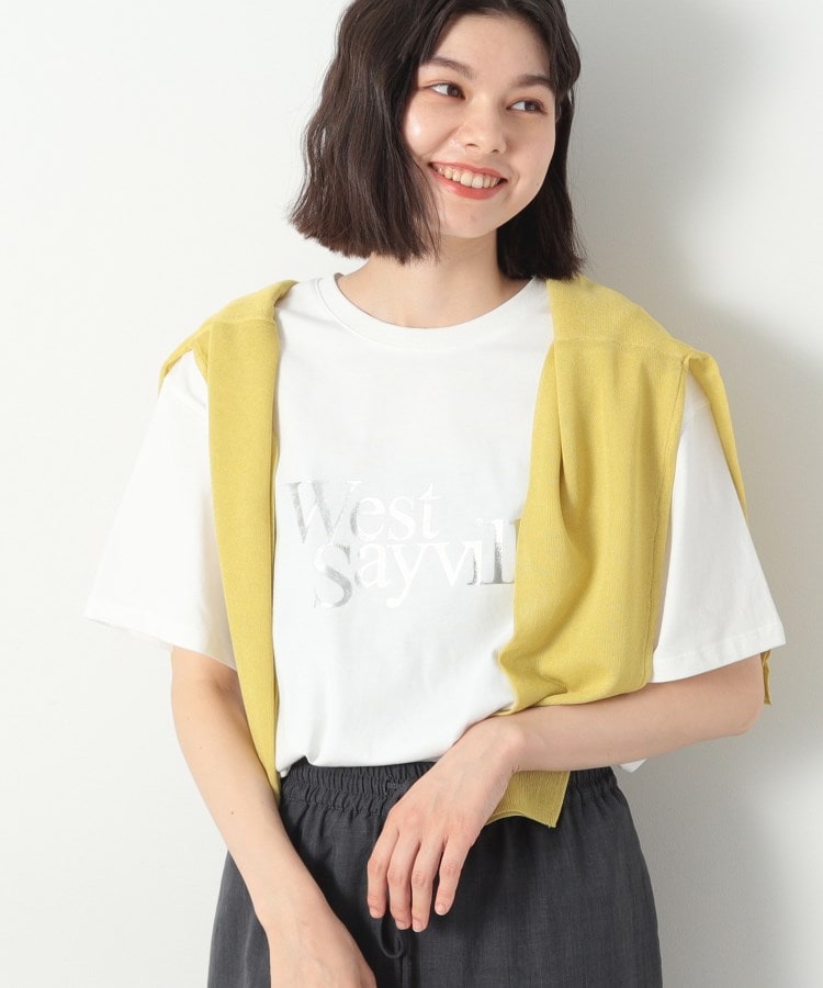 デッサン(レディース)(Dessin(Ladies))の箔ロゴプリント半袖Tシャツ（XS～L）9
