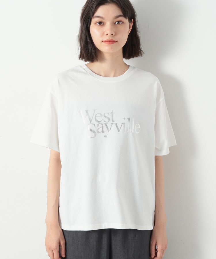 デッサン(レディース)(Dessin(Ladies))の箔ロゴプリント半袖Tシャツ（XS～L）13