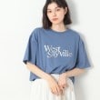 デッサン(レディース)(Dessin(Ladies))の箔ロゴプリント半袖Tシャツ（XS～L） ブルー(092)