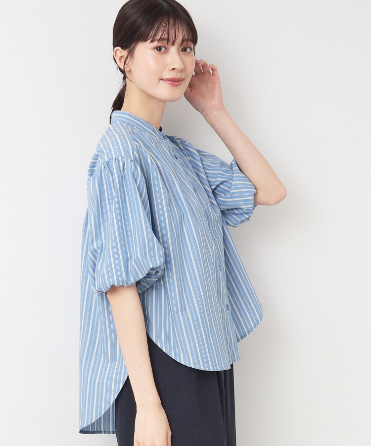 デッサン(レディース)(Dessin(Ladies))の【洗える】バルーンスリーブブラウス グリーン(325)
